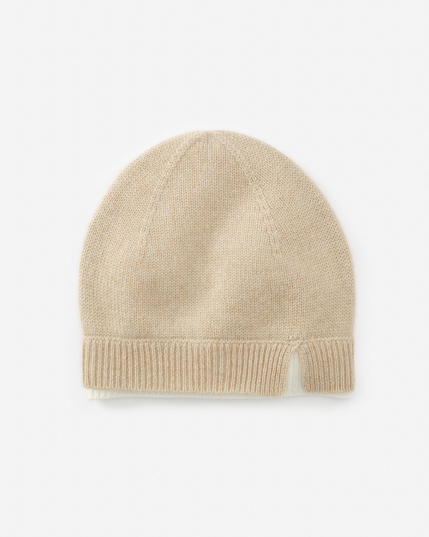 J.McLaughlin Frost hat in light camel/off white made with cashmere.