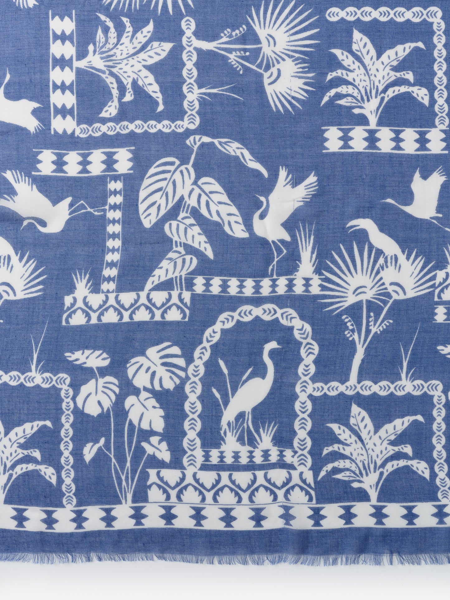 J.McLaughlin Giselle scarf in dark blue/white made with modal and silk.