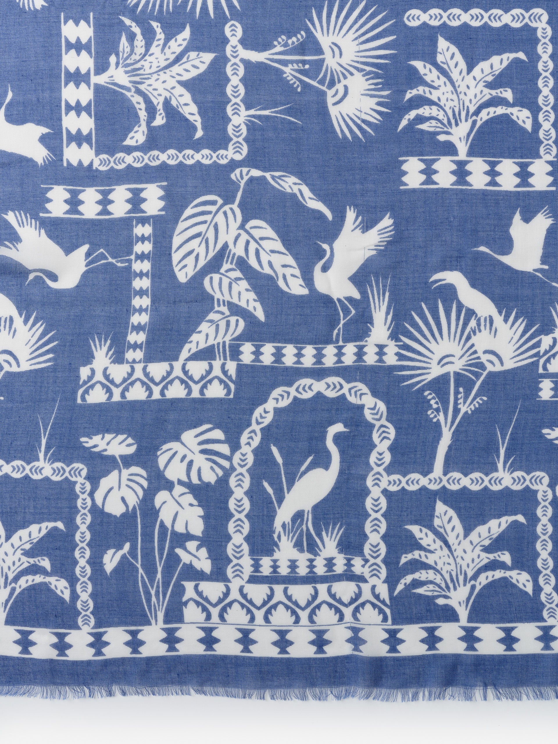 J.McLaughlin Giselle scarf in dark blue/white made with modal and silk.