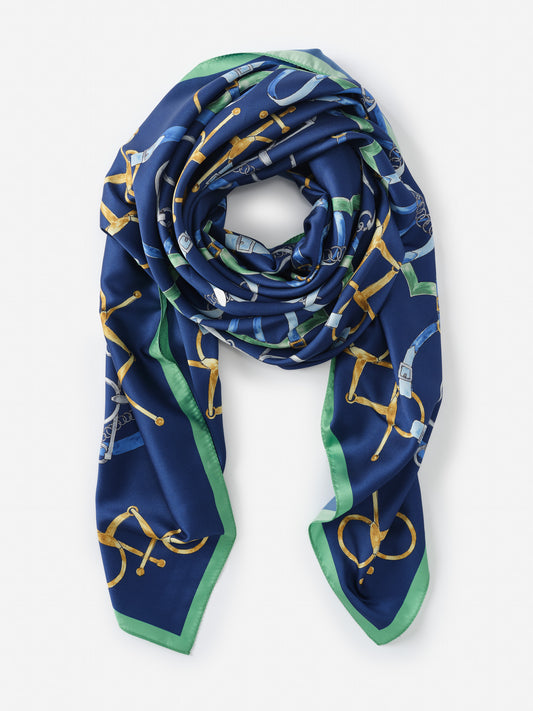 J.McLaughlin Magic scarf in navy/blue made with polyester