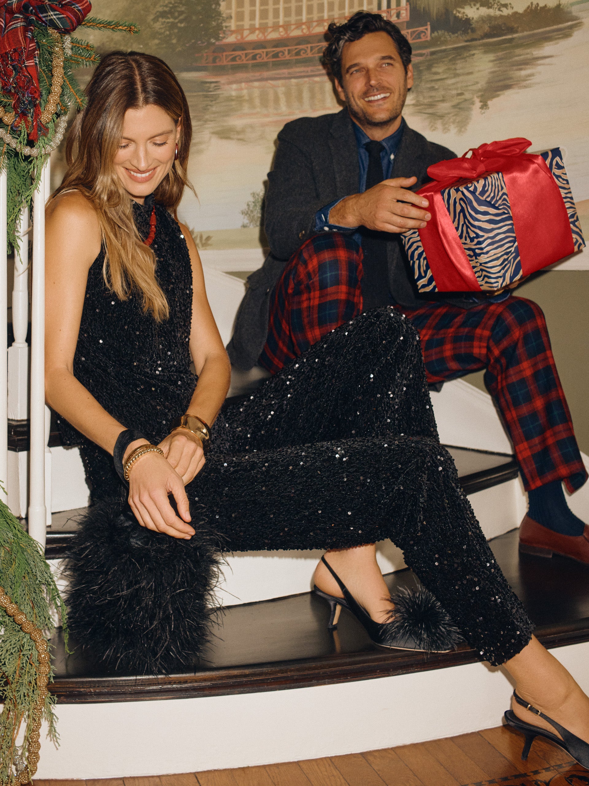 J.mcLaughlin Winona handbag in black made with ostrich feathers.