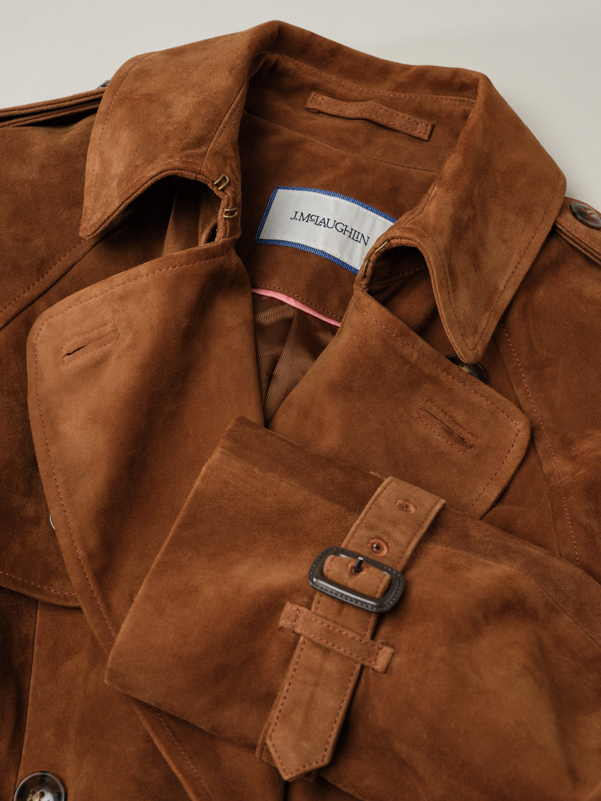 Campbell Suede Trench Coat