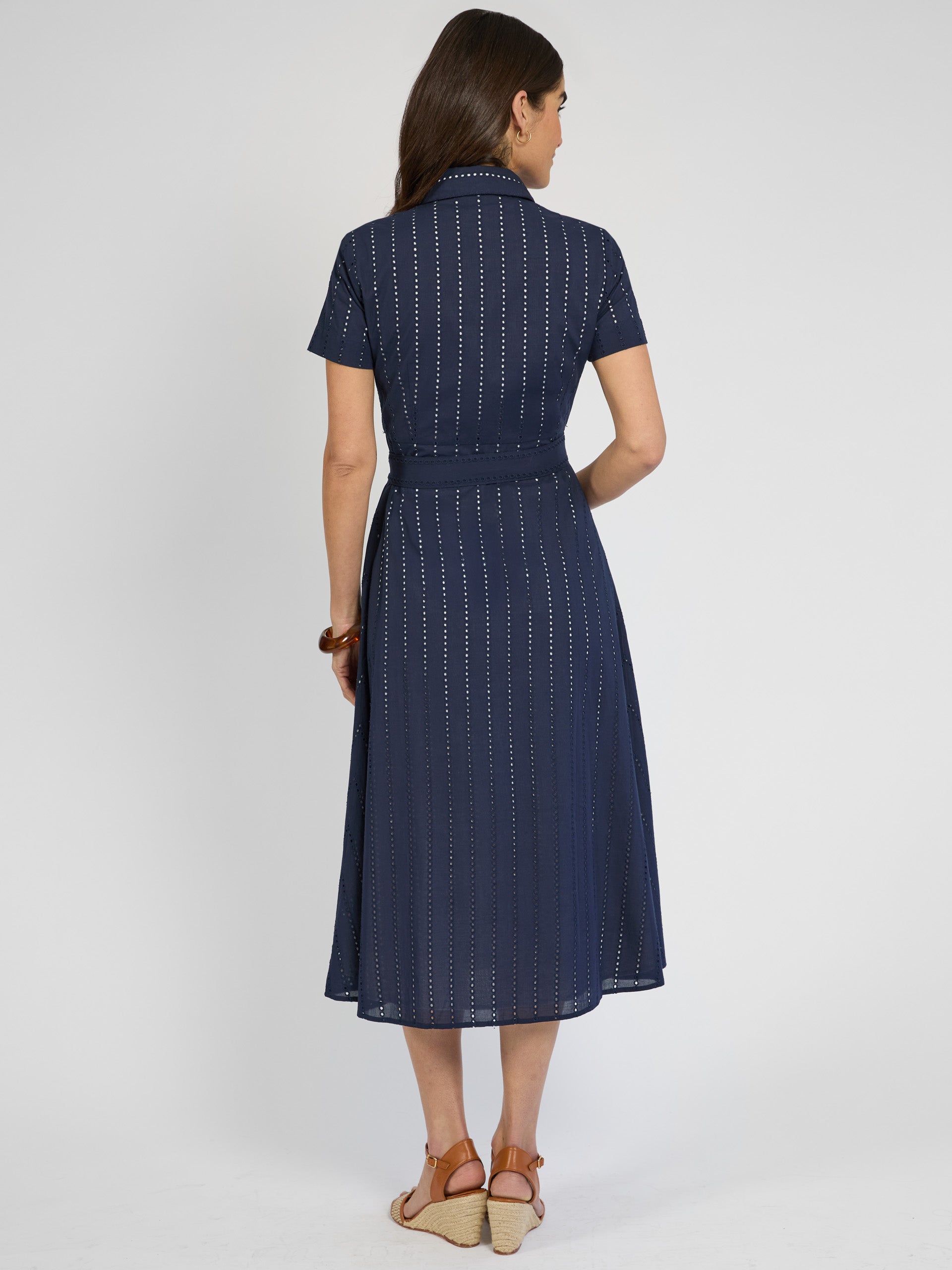 J.McLaughlin Kalinda dress in navy made with cotton. 
