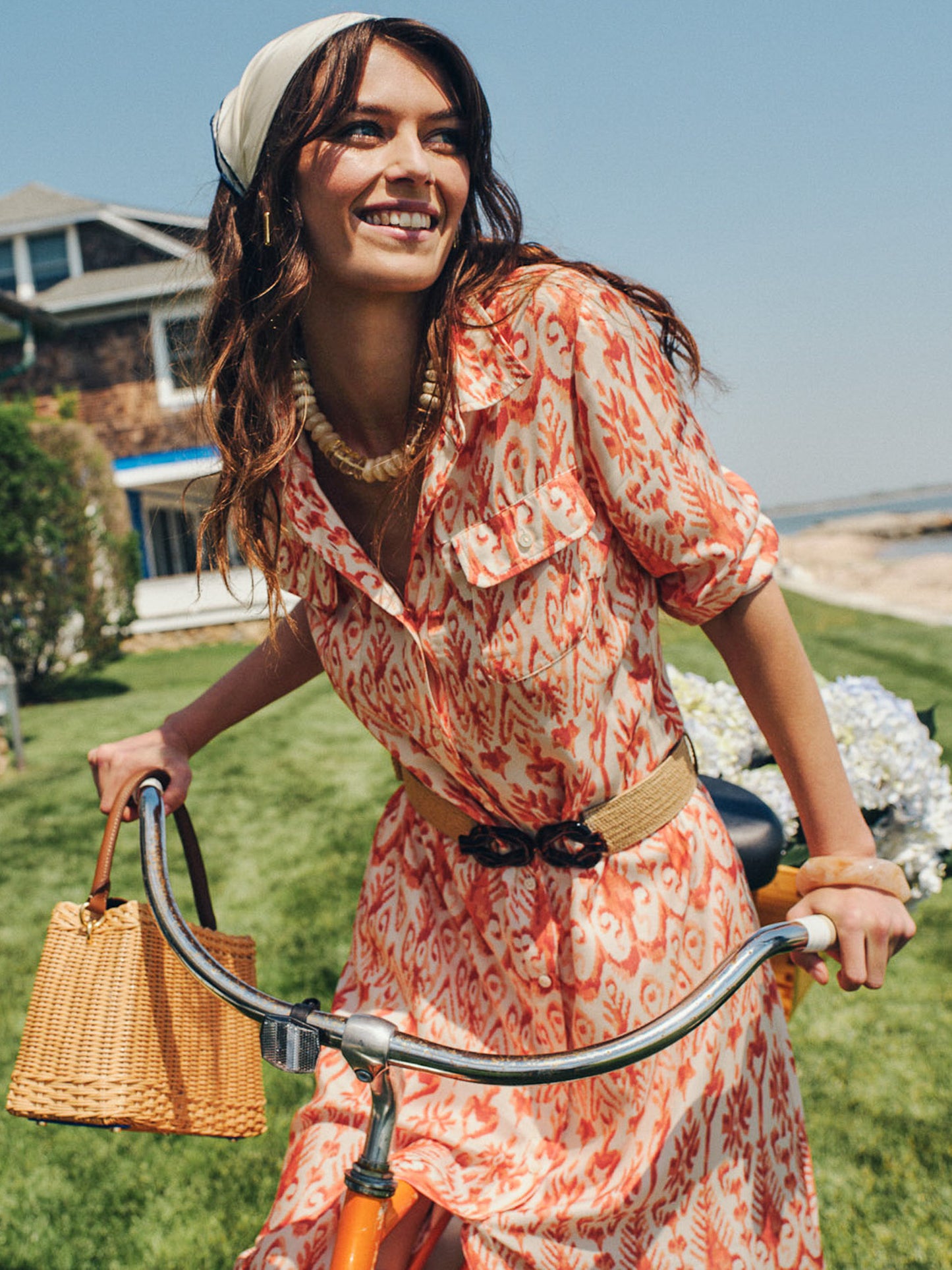Freda Silk Blend Dress in Jewel Ikat Bold