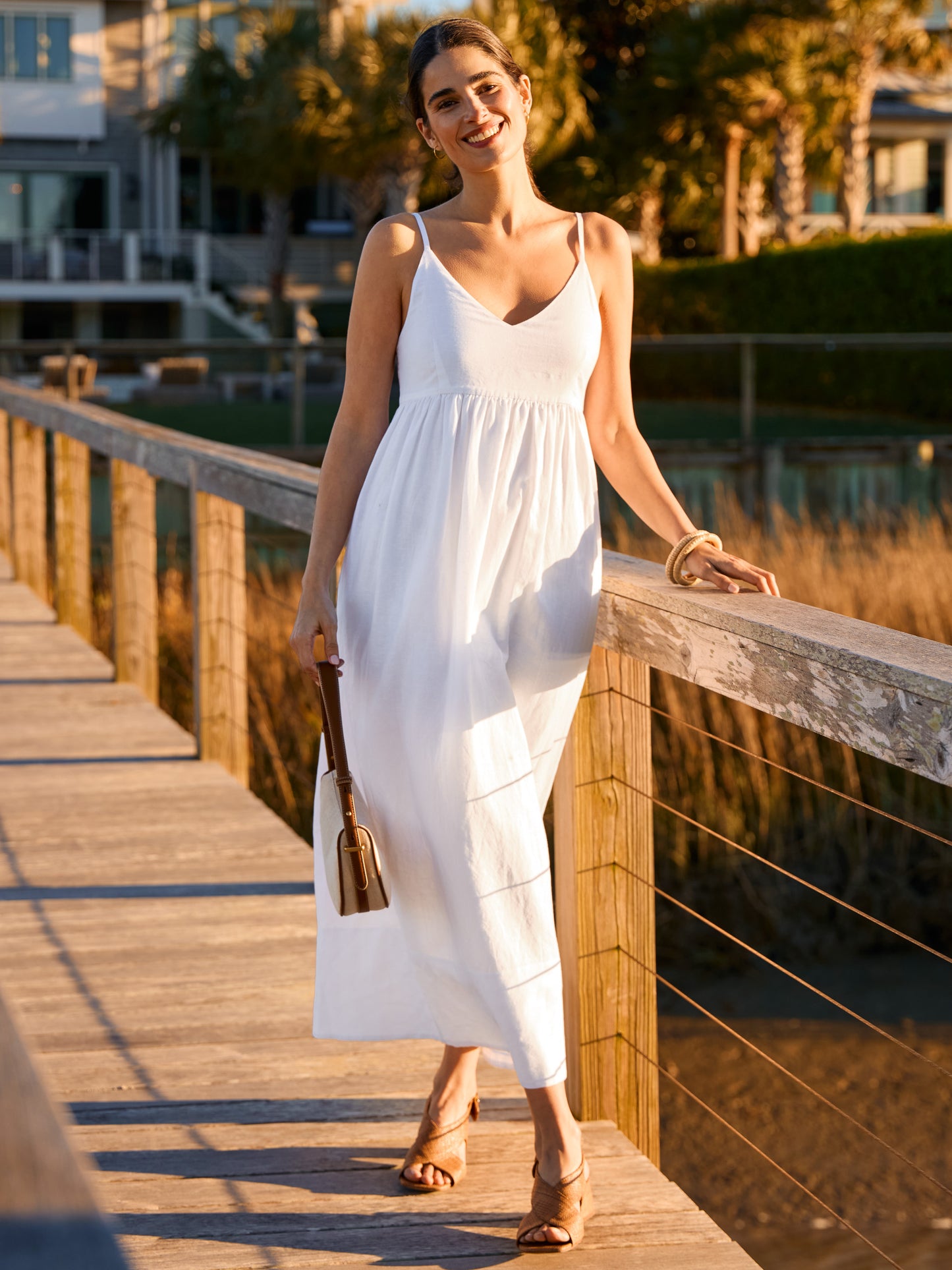 J.McLaughlin Wendy dress in white made with cotton. 