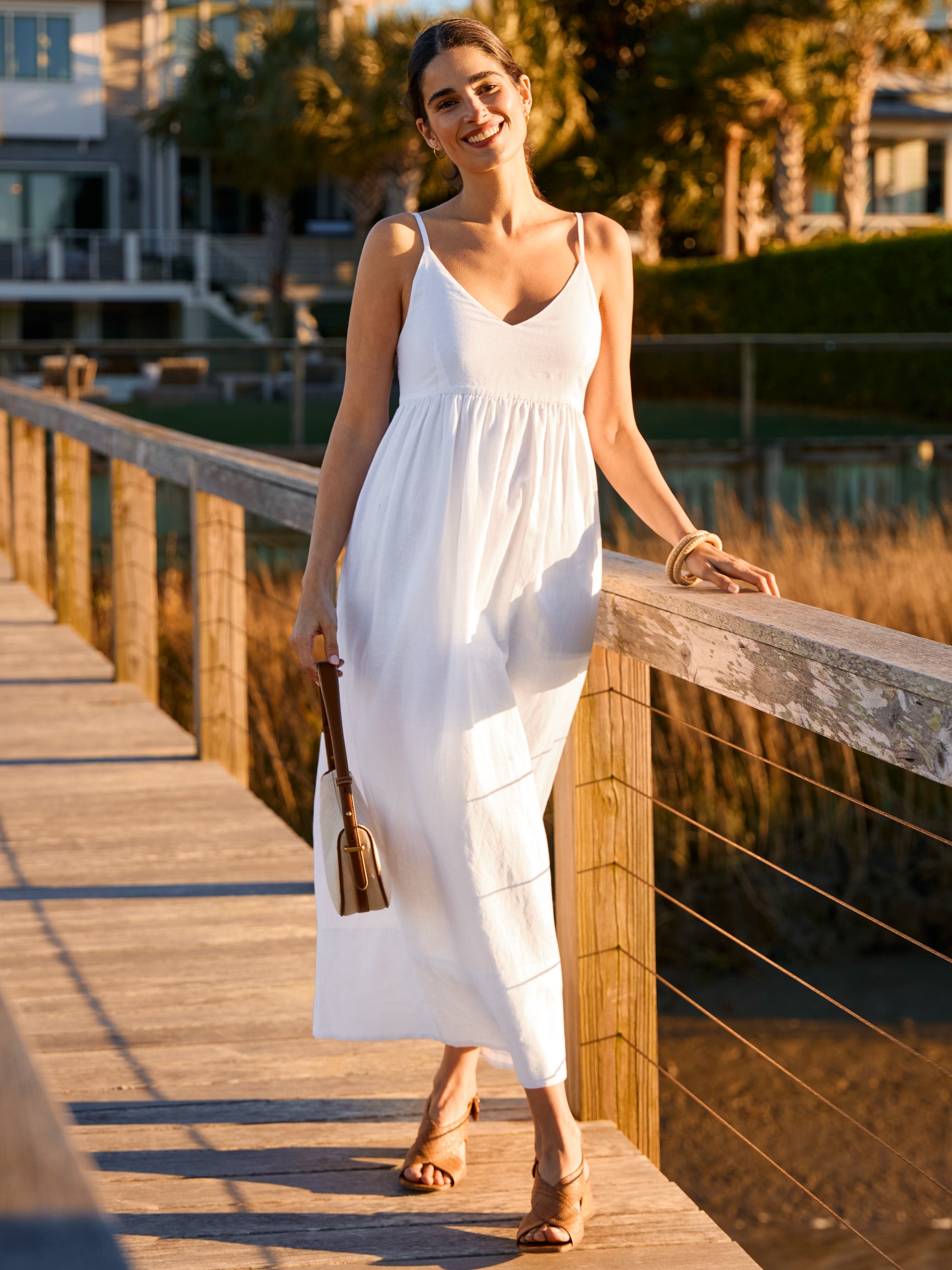 J.McLaughlin Wendy dress in white made with cotton. 