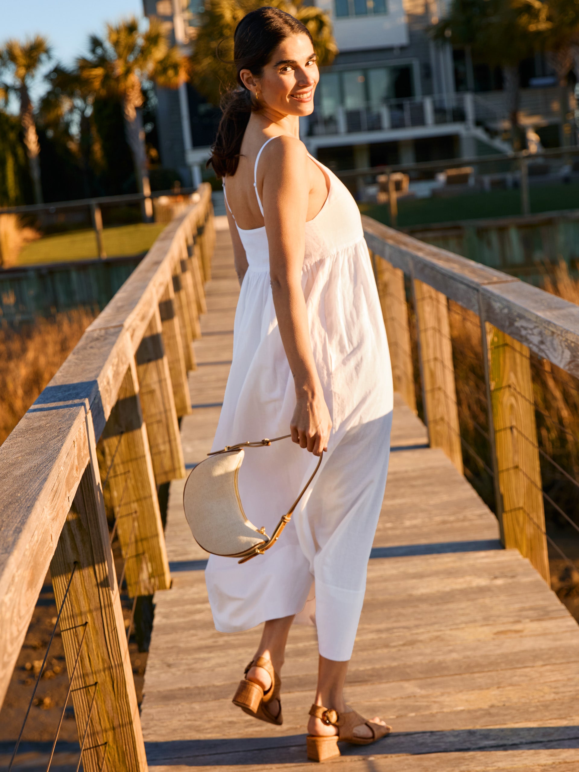 J.McLaughlin Wendy dress in white made with cotton. 