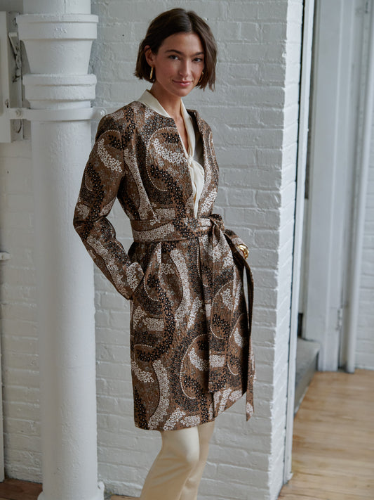 Arden Coat in Jacquard