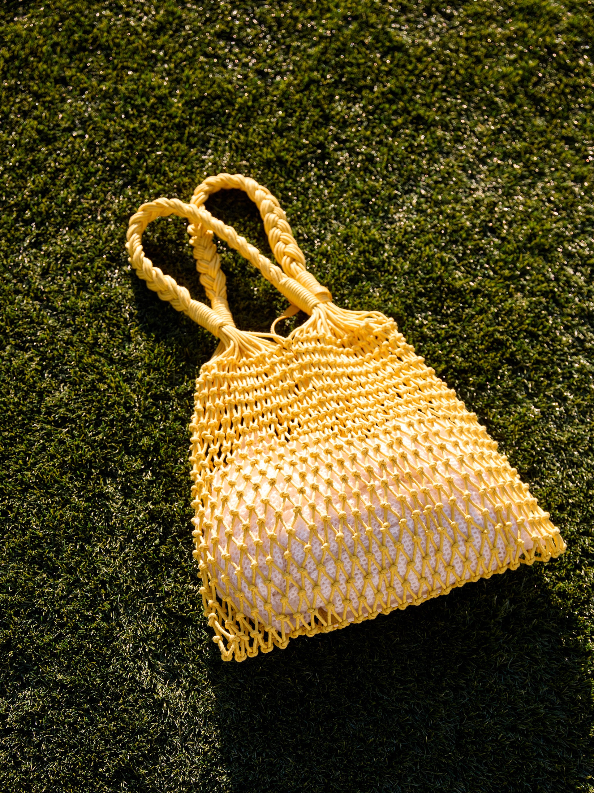 J.McLaughlin Faye tote in yellow made with cotton. 