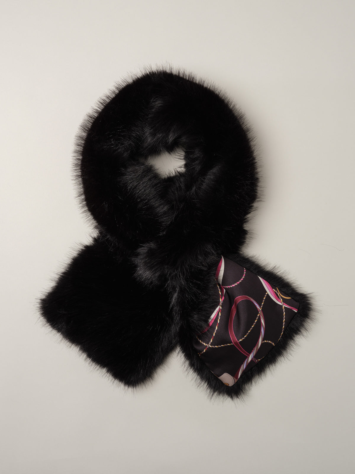 Sienna Faux Fur Neckwarmer in Neo Sinclair Heraldic