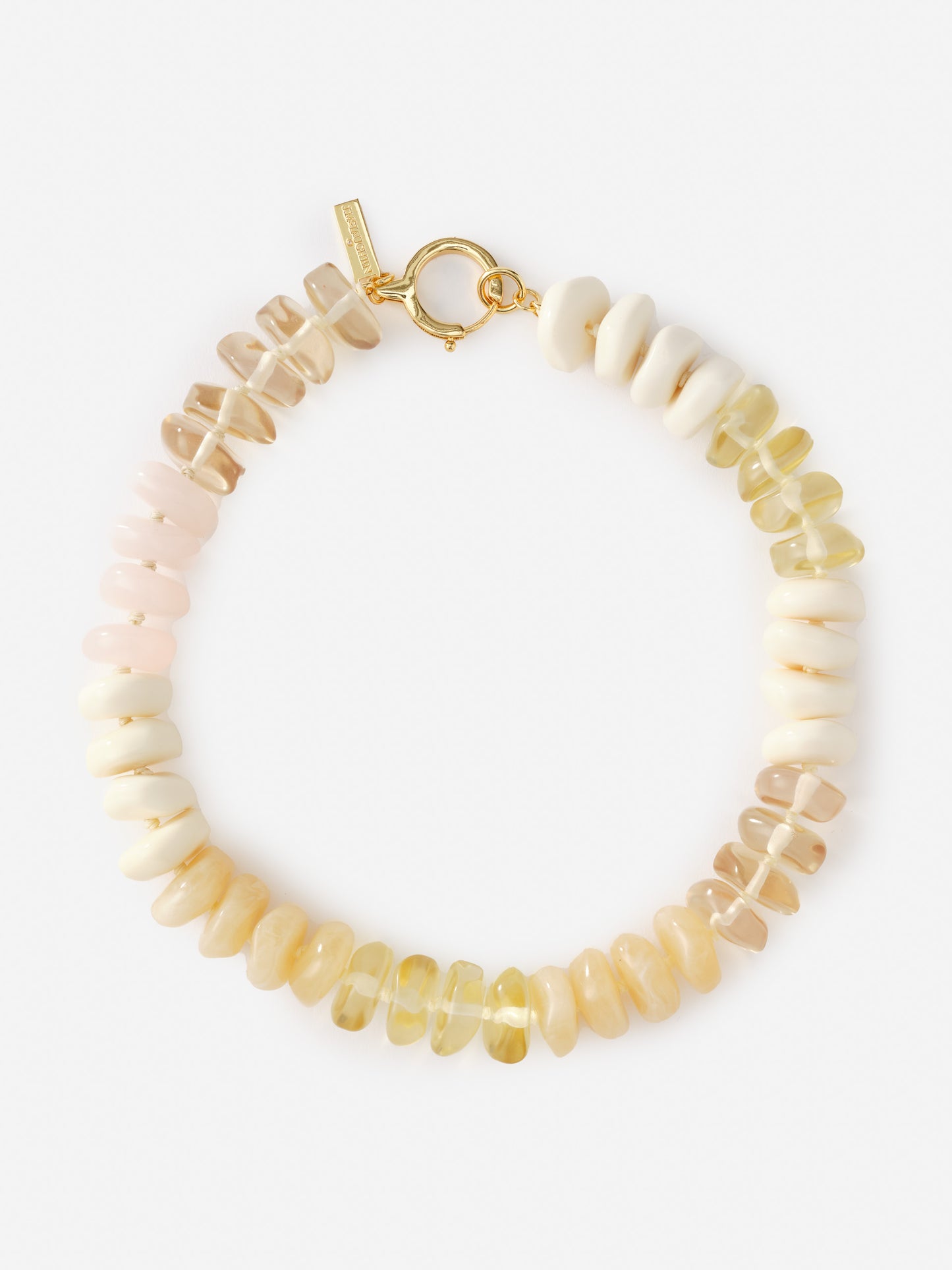 Tonal Bead Necklace by J.McLaughlin crafted with natural-toned beads and gold clasp, showcasing effortlessly stylish, enduring designs for a legacy of timeless fashion.