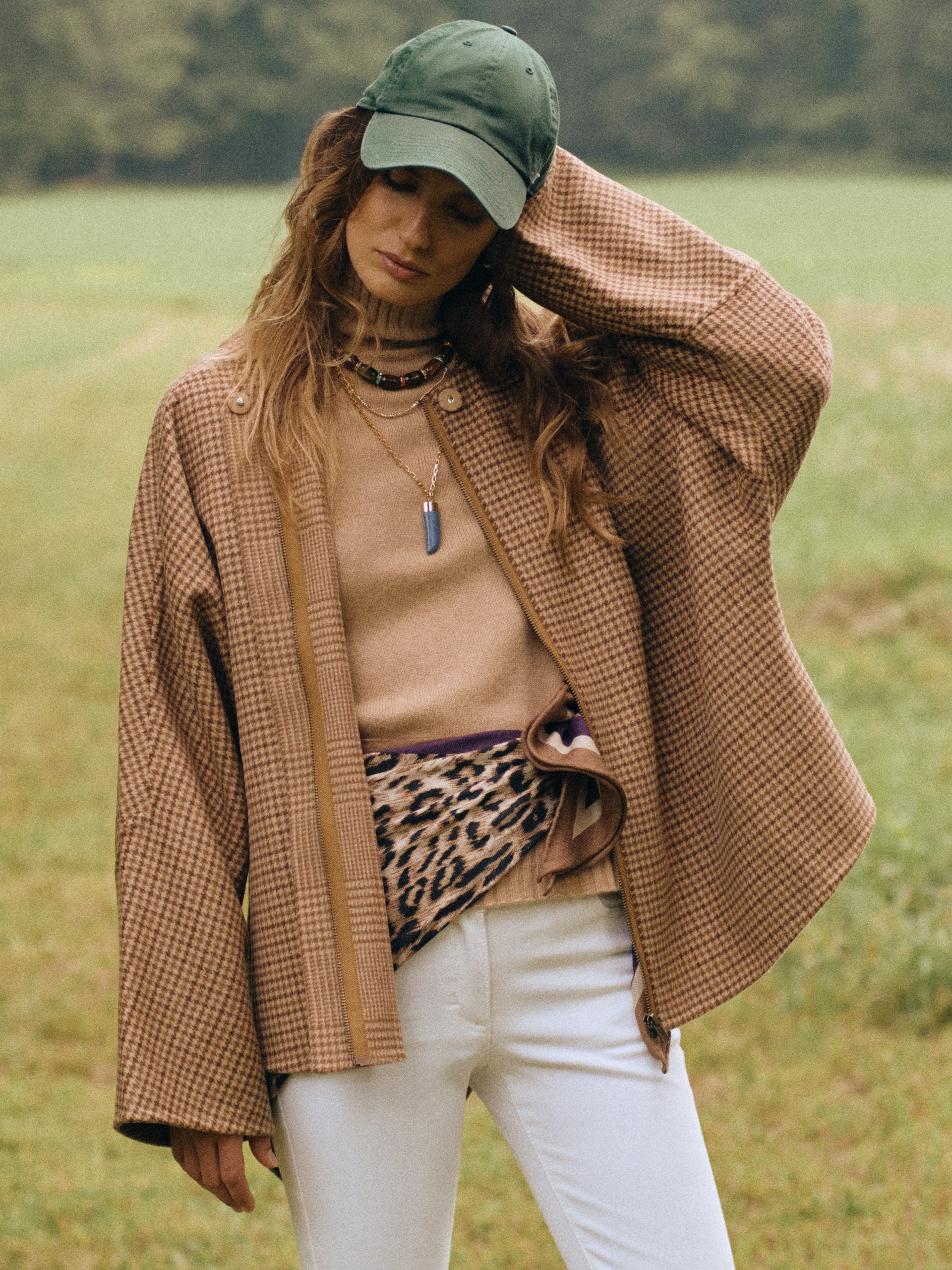 J.McLaughlin Bora ponchos in tan made with cotton/modal. 