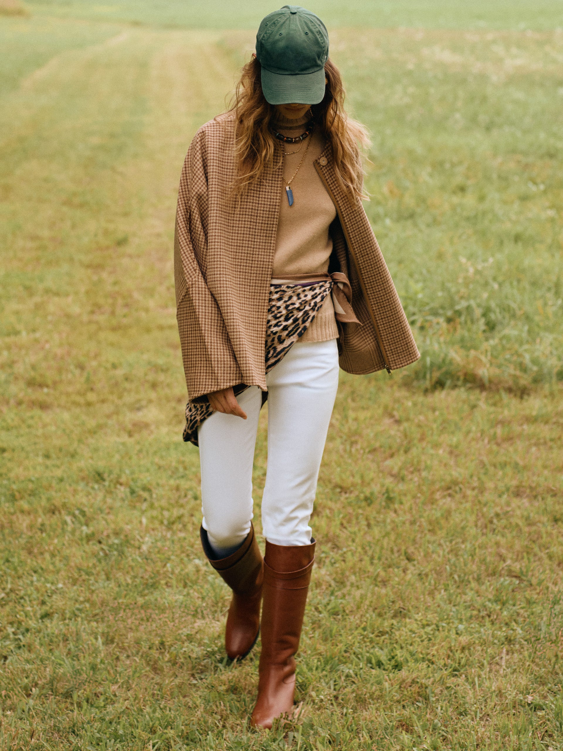 J.McLaughlin Bora ponchos in tan made with cotton/modal. 