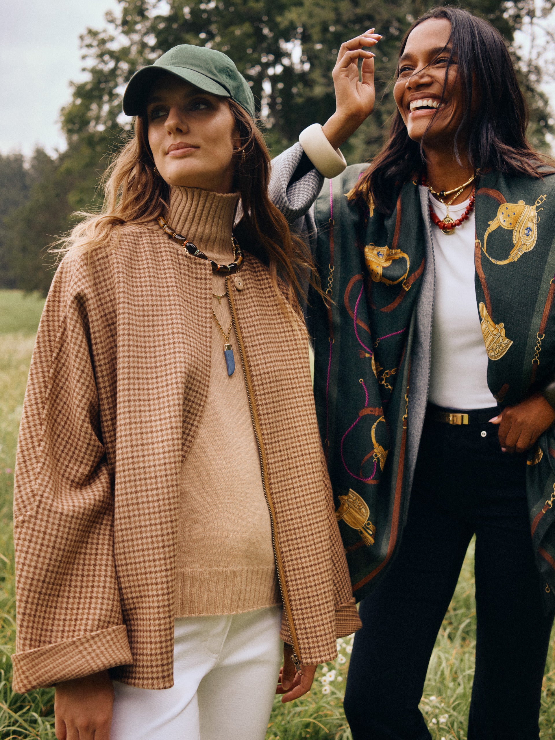 J.McLaughlin Amber bead necklace in red made with brass and resin.