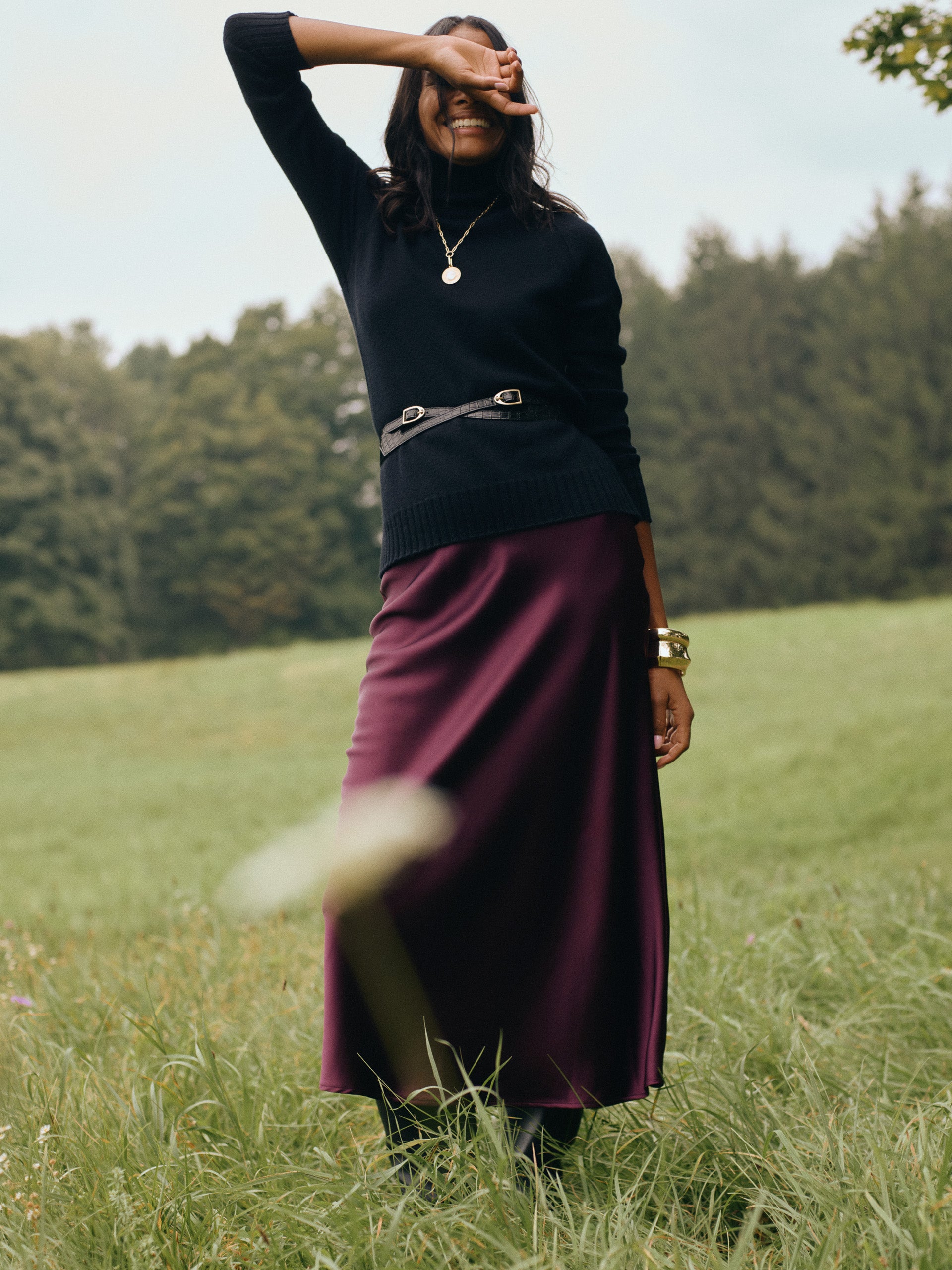 J.McLaughlin Isla sweater in black made with cashmere.