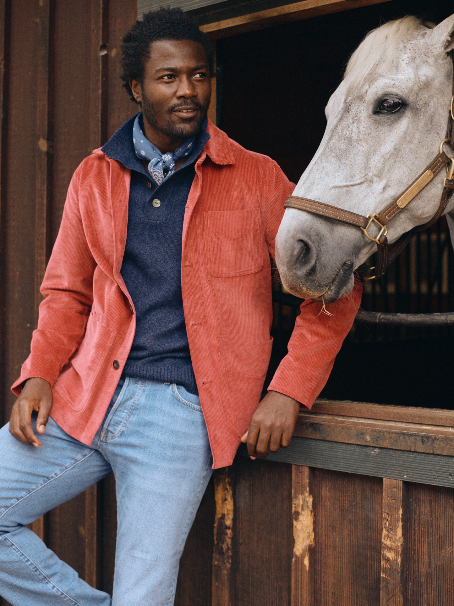 J.McLaughlin Weekender jacket in berry made with cotton corduroy.