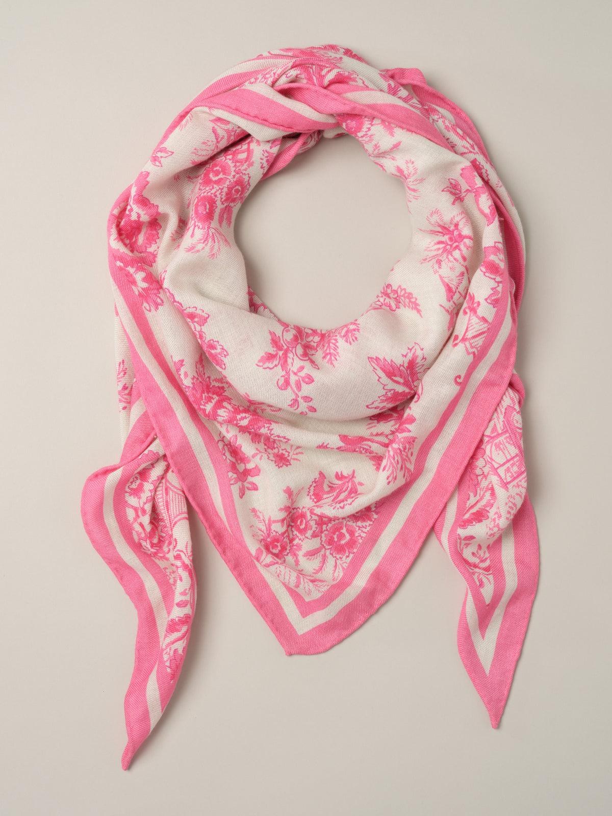 The Blair Scarf in Antique Toile Corner