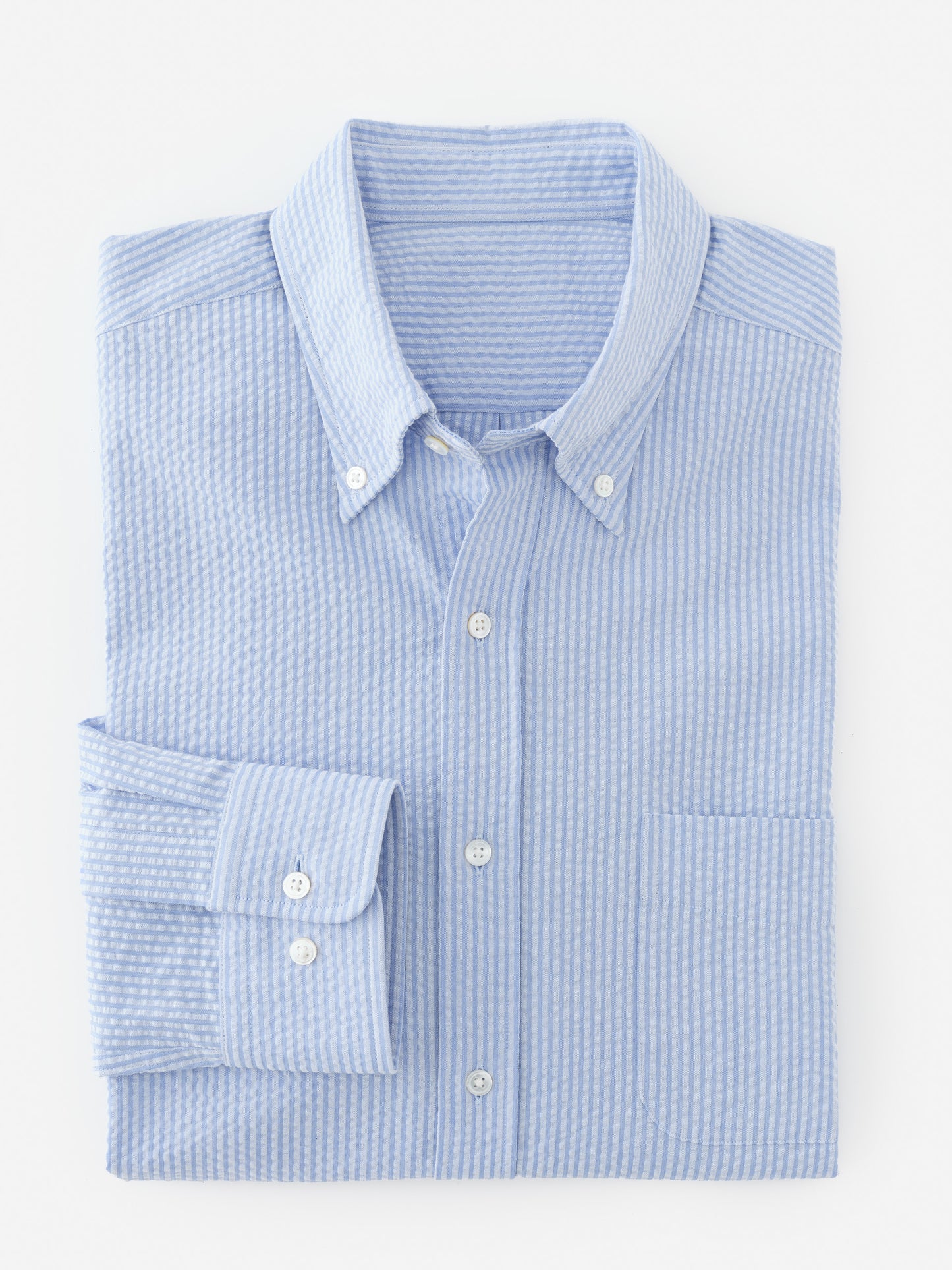 Belvedere Cotton Seersucker Shirt in Stripe by J.McLaughlin features effortlessly stylish, enduring designs and innovative fabrics, a destination for defining style. Life, Well-Lived.