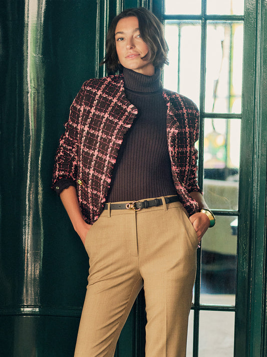 Abigail Boucle Jacket in Plaid