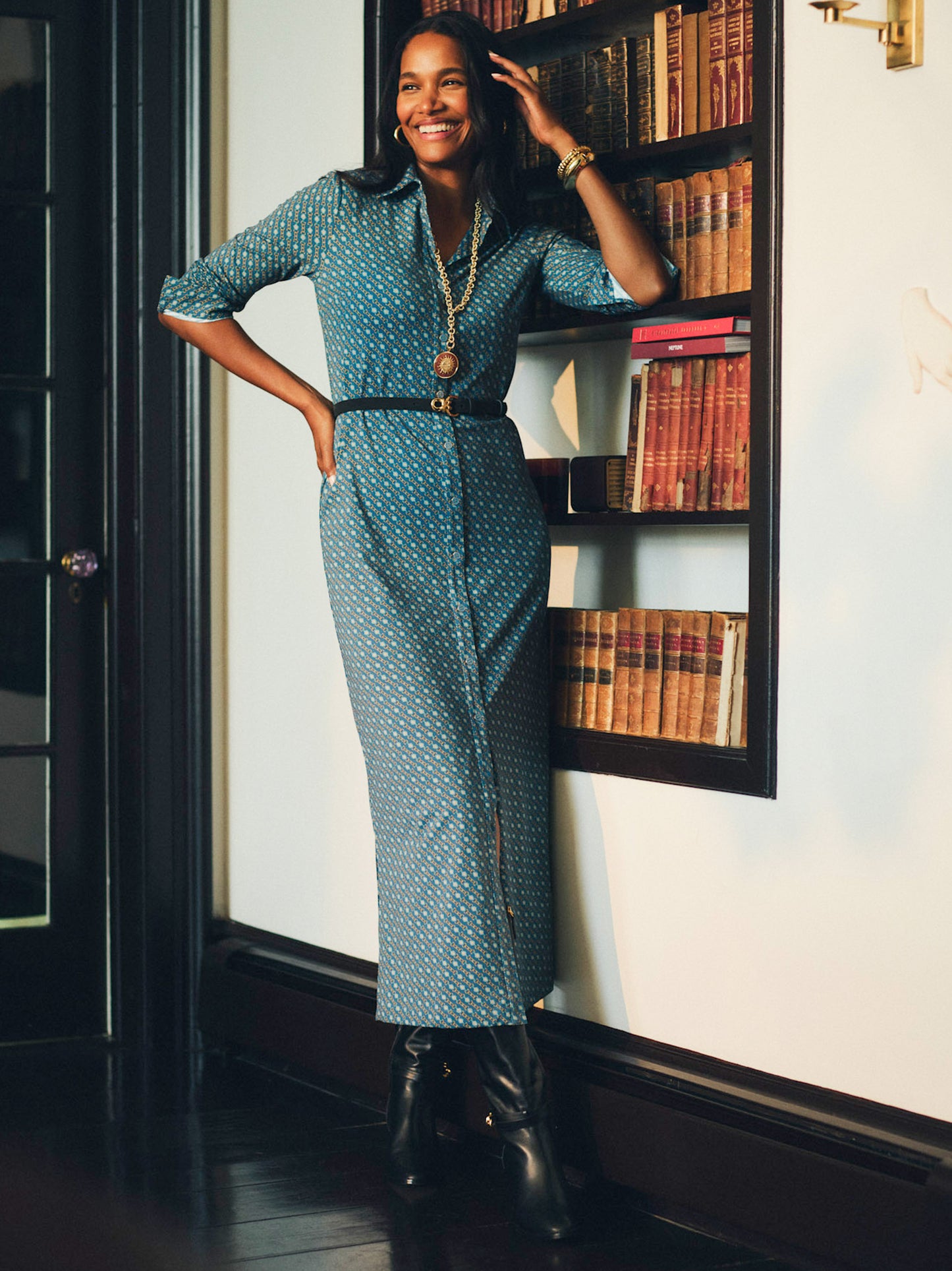 Amory Maxi Dress in Regency Chain