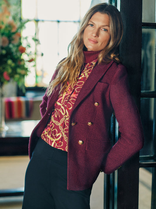 Genevieve Wool Boucle Blazer