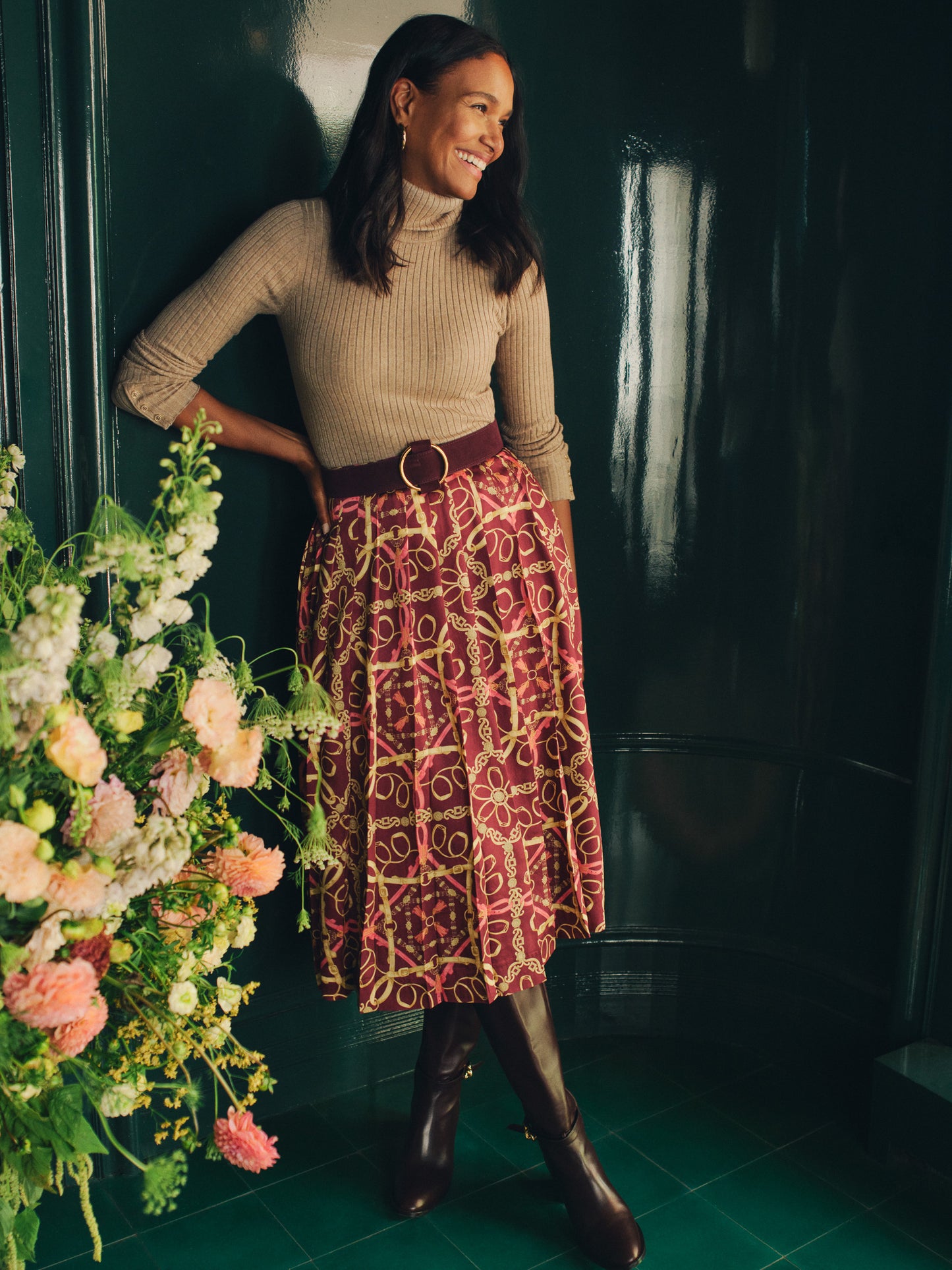 Vivienne Skirt in Mini Heraldic Tassel Con