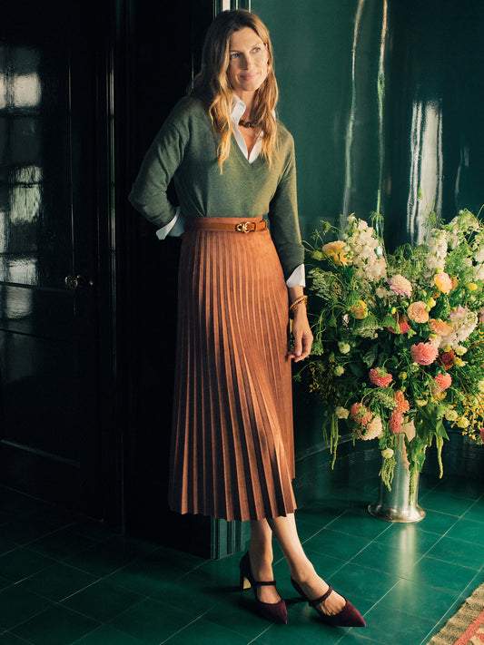 Ellery Faux Suede Skirt