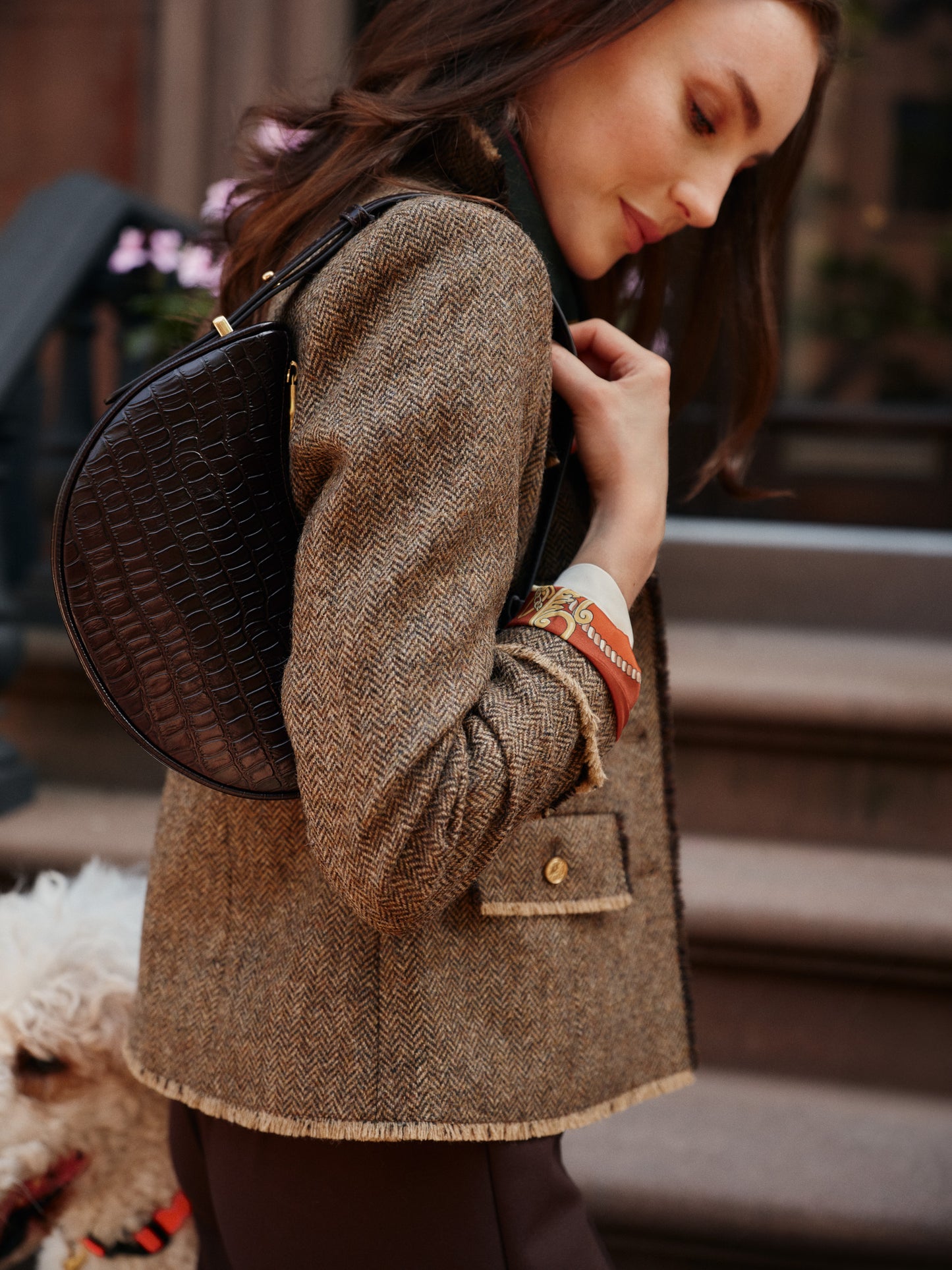 J.McLaughlin Anwen jacket in coffee made with wool.