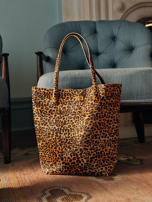 J.McLaughlin Dana tote in brown/multi made with pony hair. 