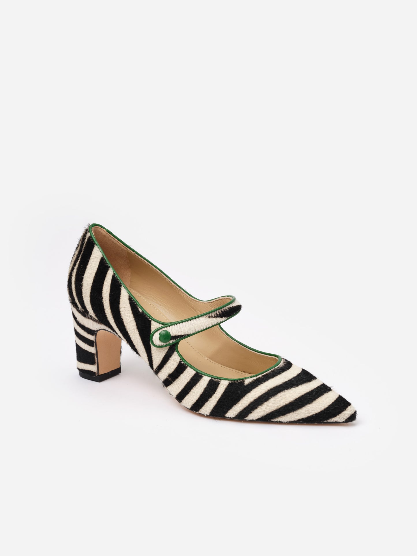 Katie Calf Hair Pumps in Zebra