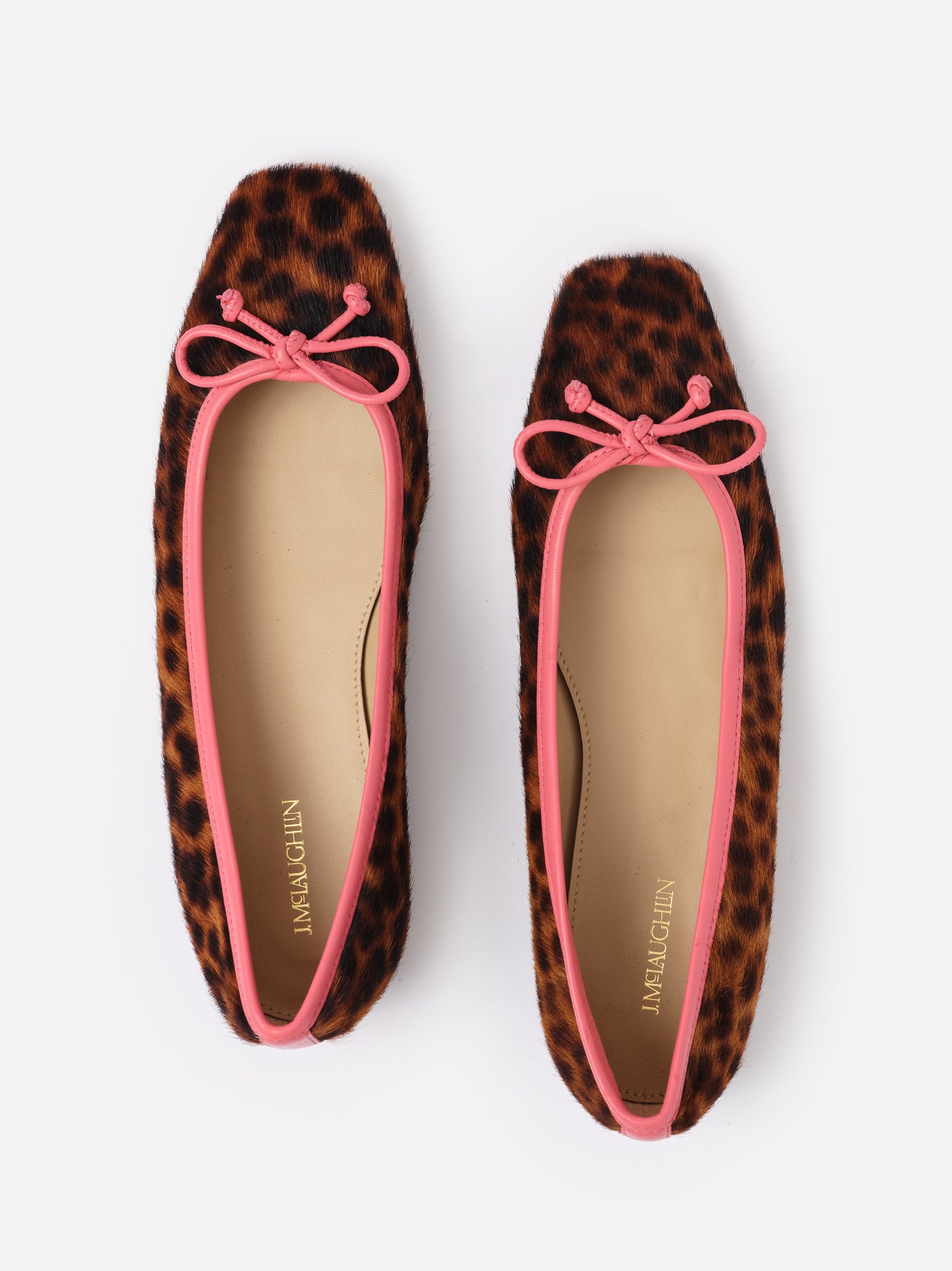 Viola Pony Hair Ballet Flats in Leopard