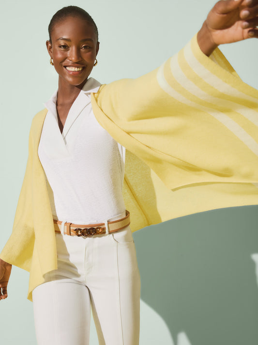 Veronique Cashmere Wrap in Stripe