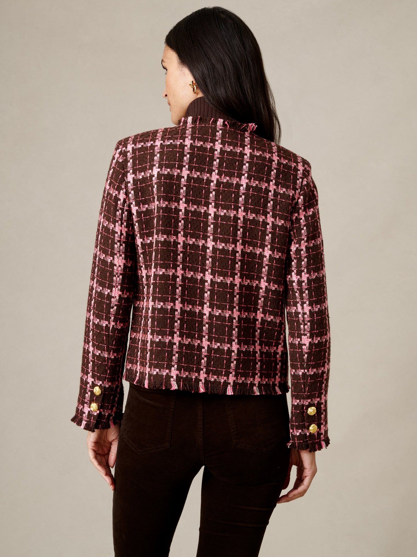 Abigail Boucle Jacket in Plaid
