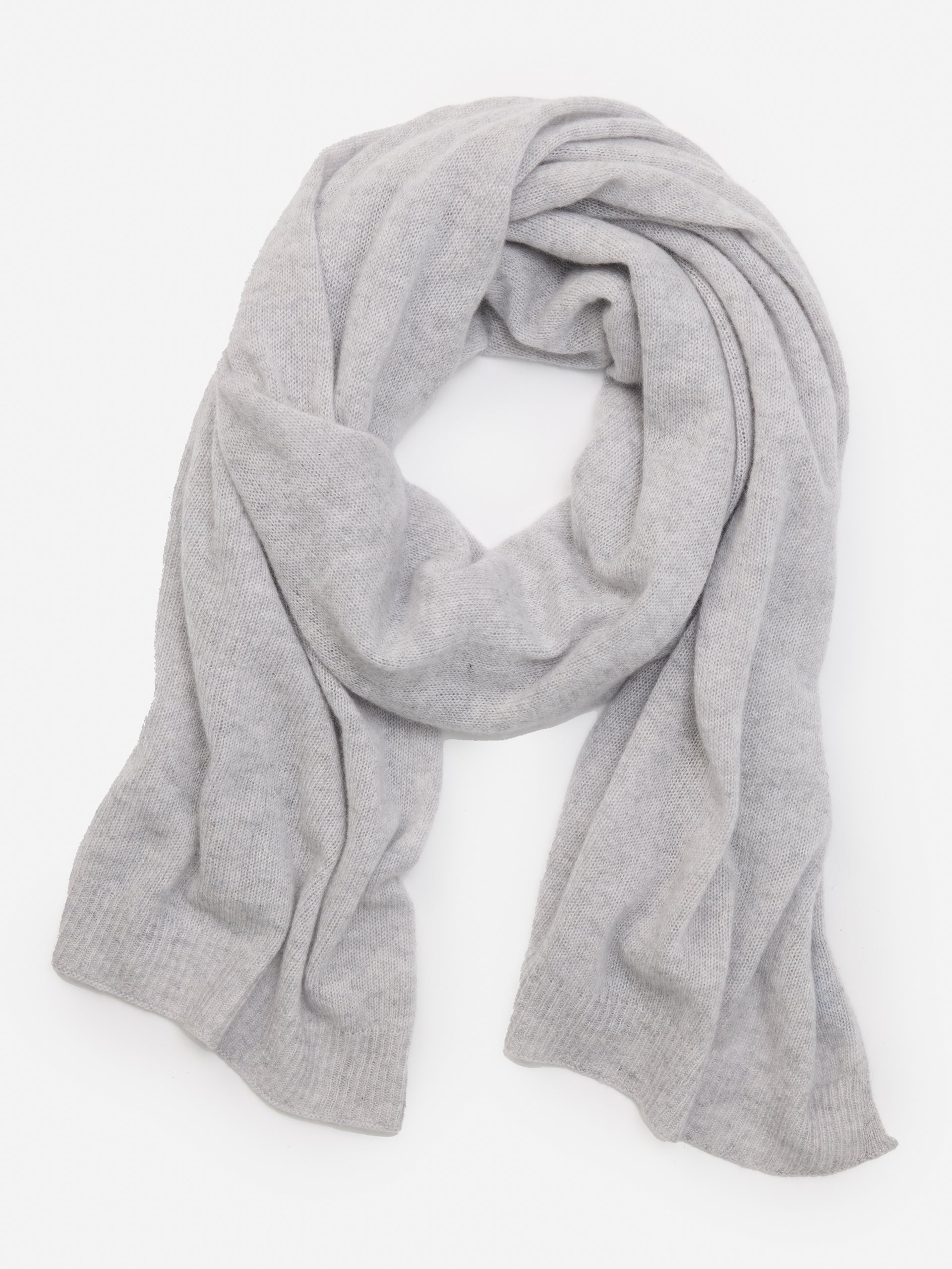 J.McLaughlin Ailia scarf in light grey made with cashmere.