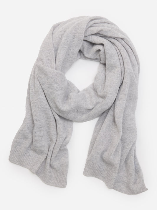 J.McLaughlin Ailia scarf in light grey made with cashmere.