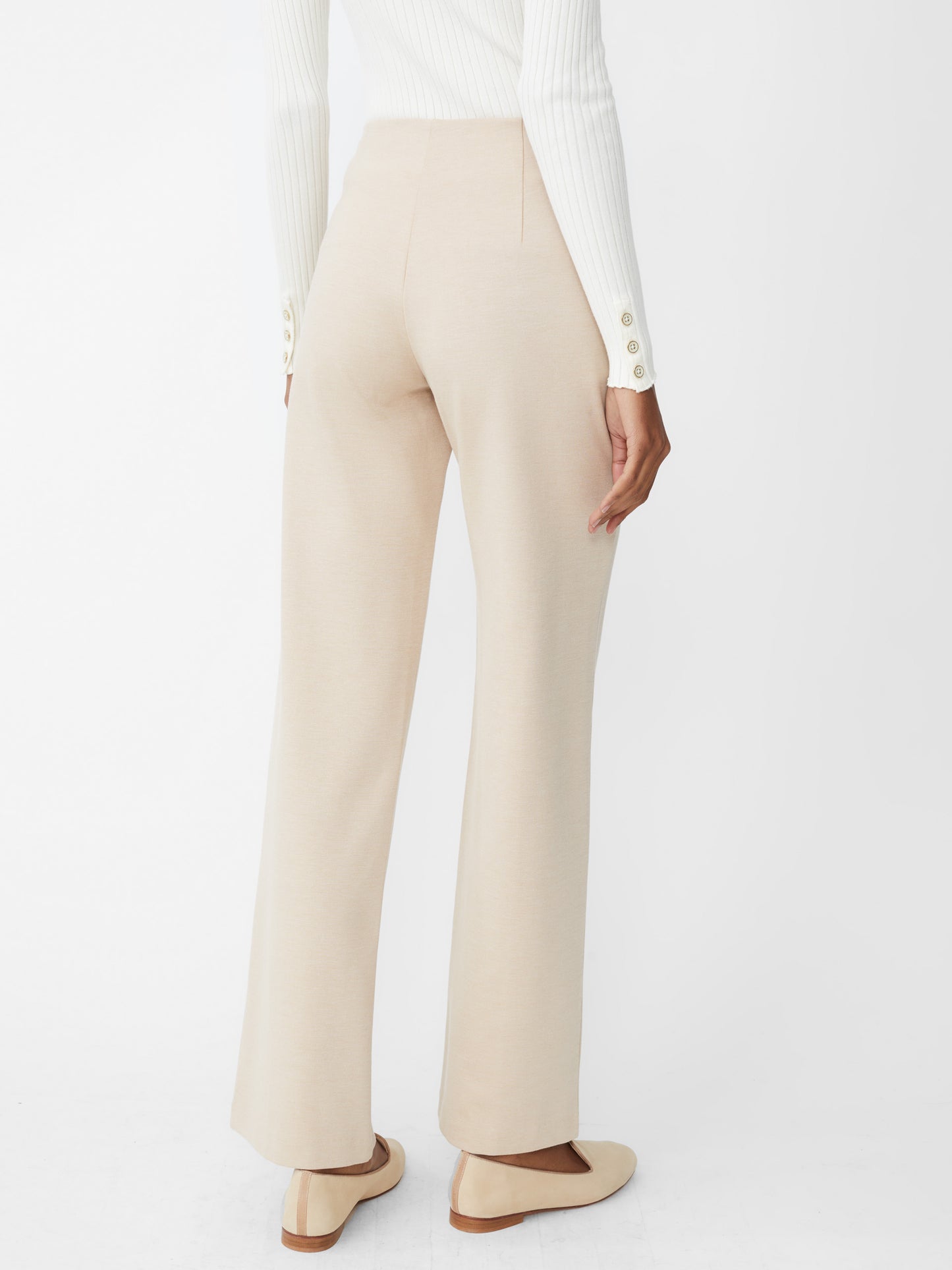 J.McLaughlin Calder pants in heather sand made with bainbridge cloth.