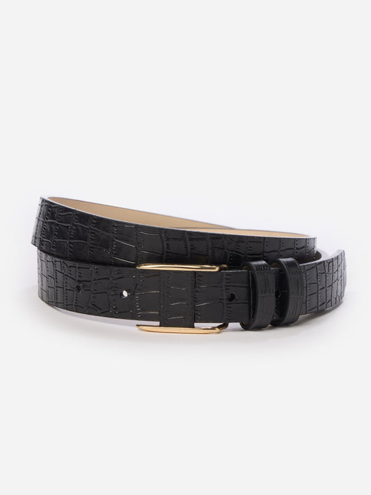 J.McLaughlin Allegra belt in black made with leather.