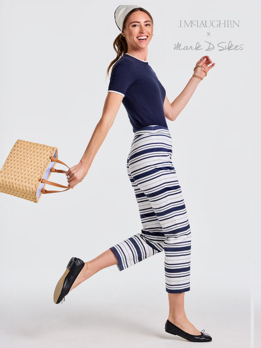 Betina Pants in Mariner Stripe