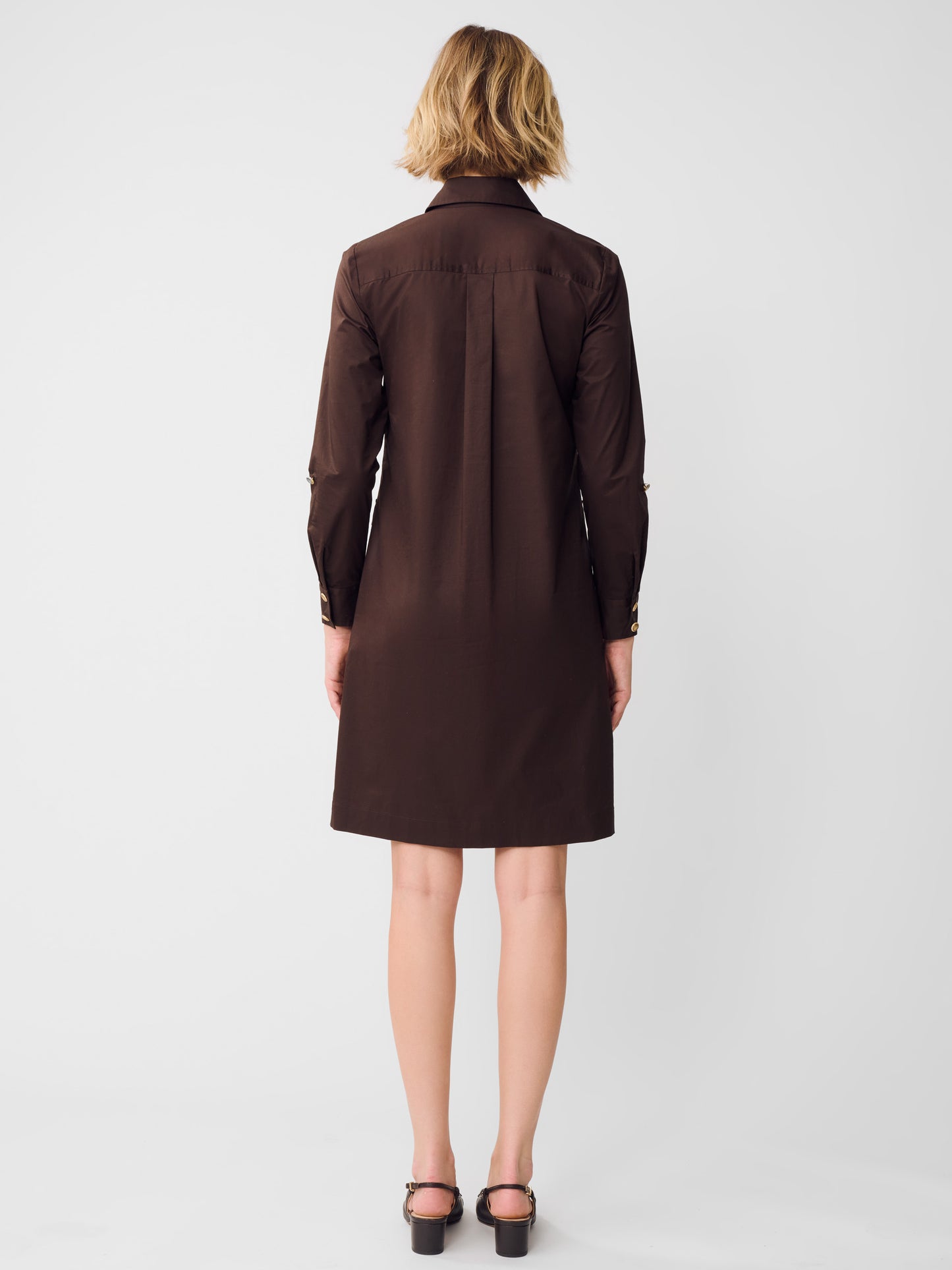 J.McLaughlin Amber Dress in Chocolate made with Cotton. 