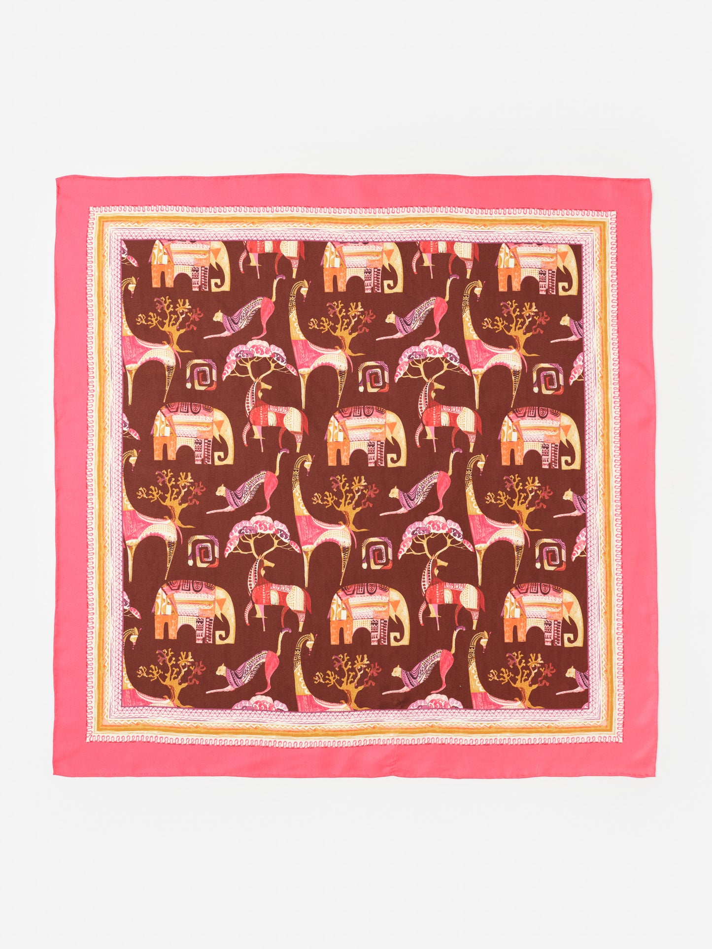 J.McLaughlin Amoura scarf in brown/multi made with silk.