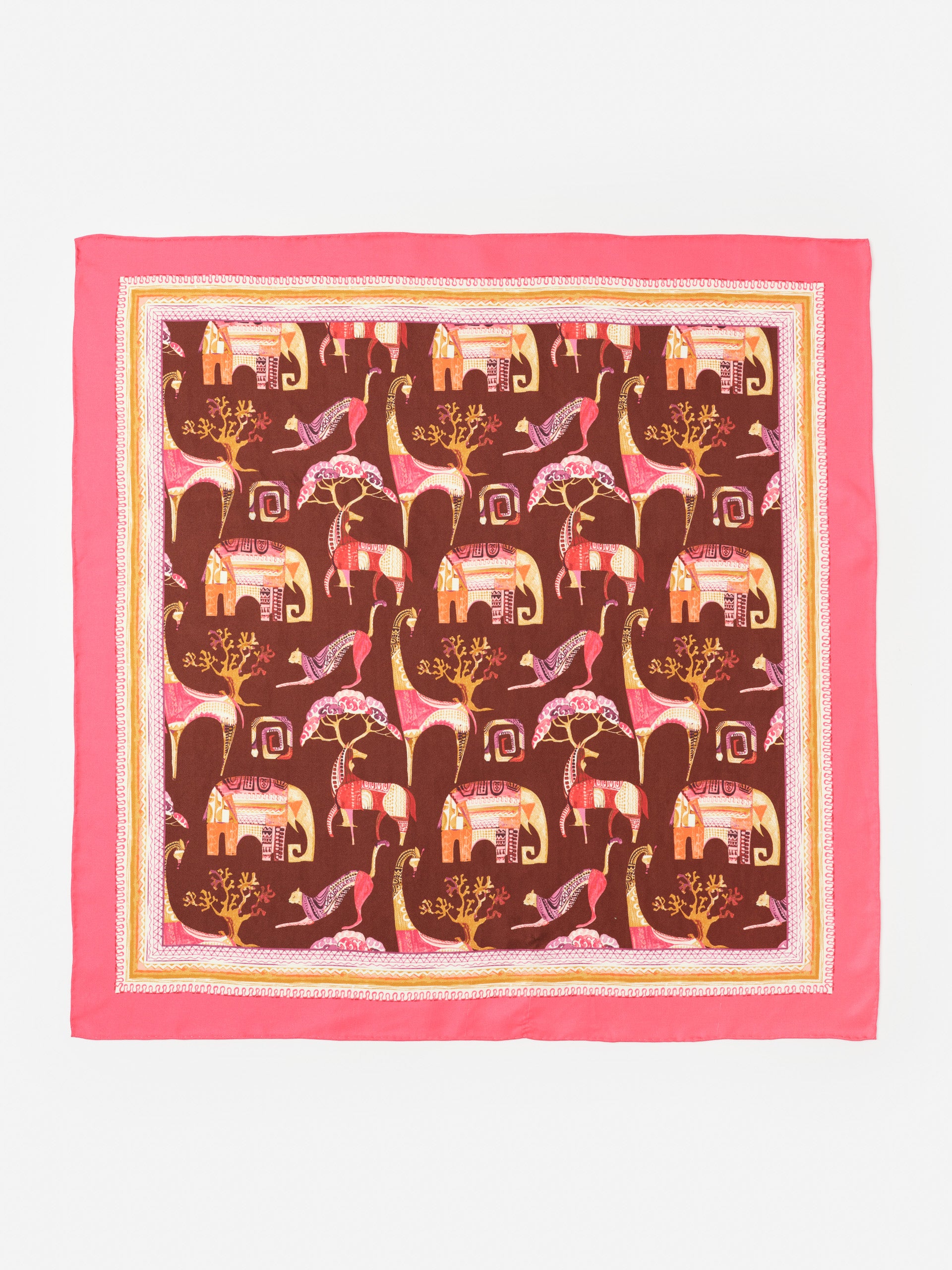 J.McLaughlin Amoura scarf in brown/multi made with silk.