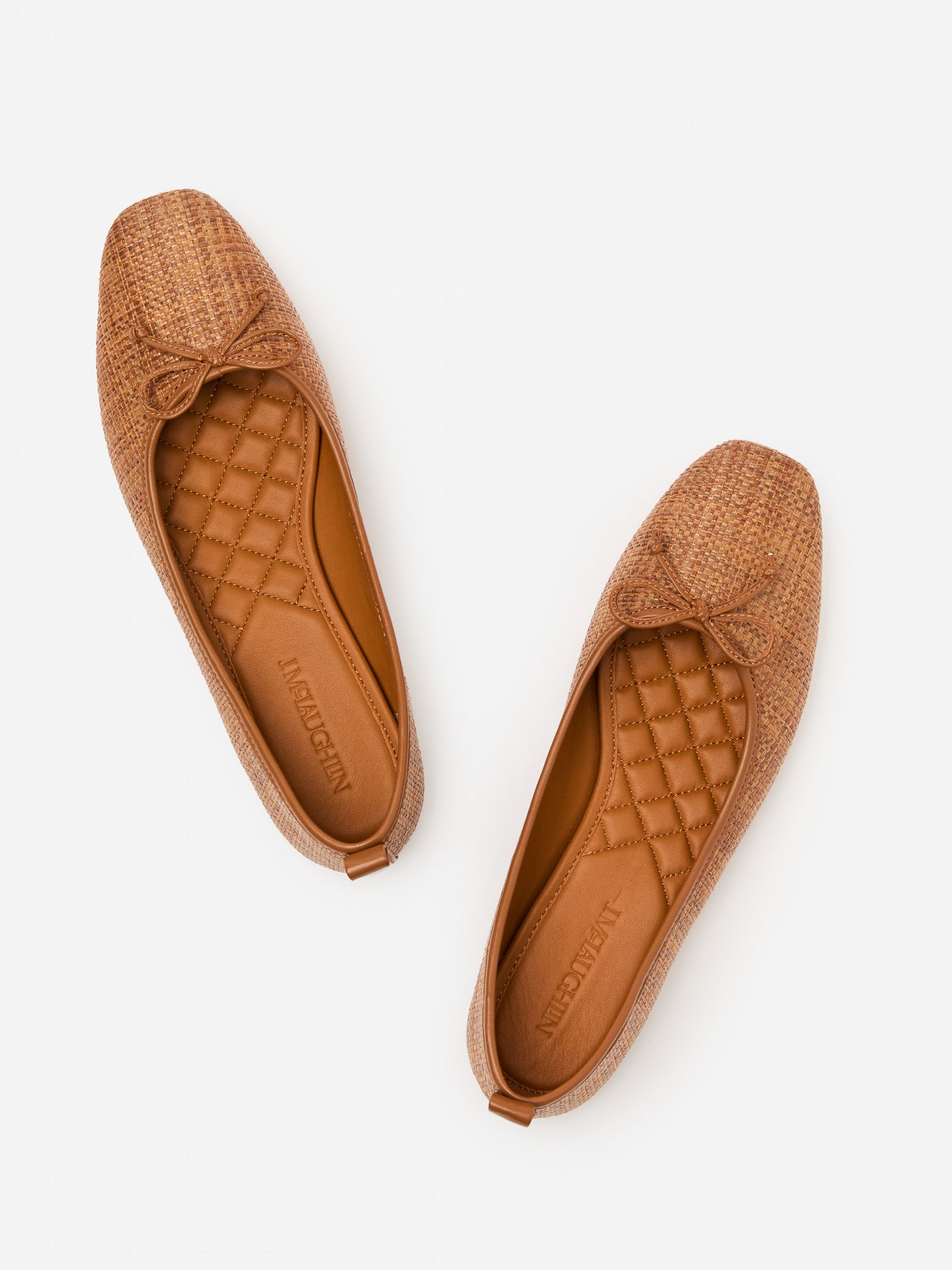 J.McLaughlin Anastasia flats in cuoio made with polypropylene.