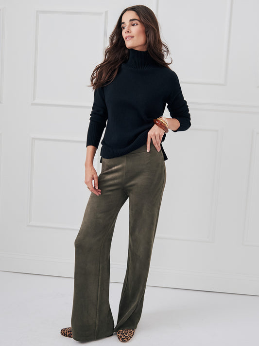 J.McLaughlin Anderson pants in olive made with faux suede.