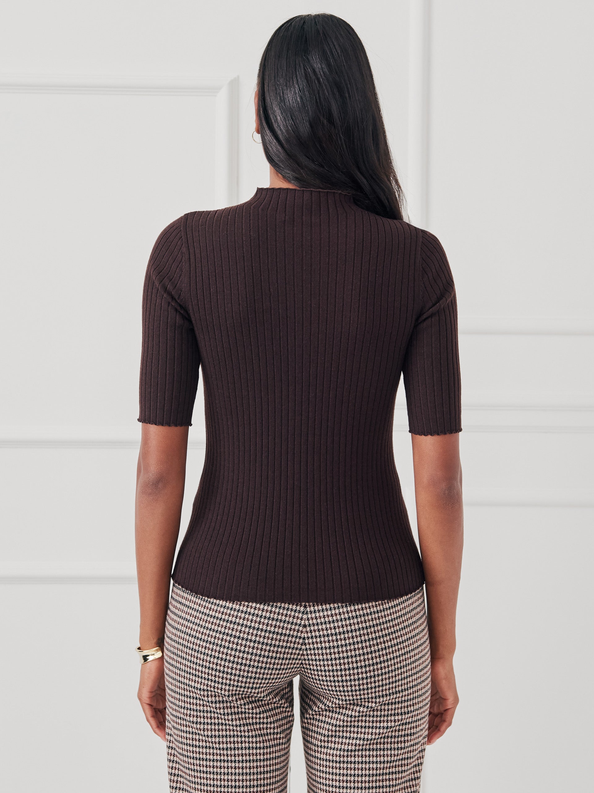 J.McLaughlin Angelica sweater in brown made with wool/silk. 