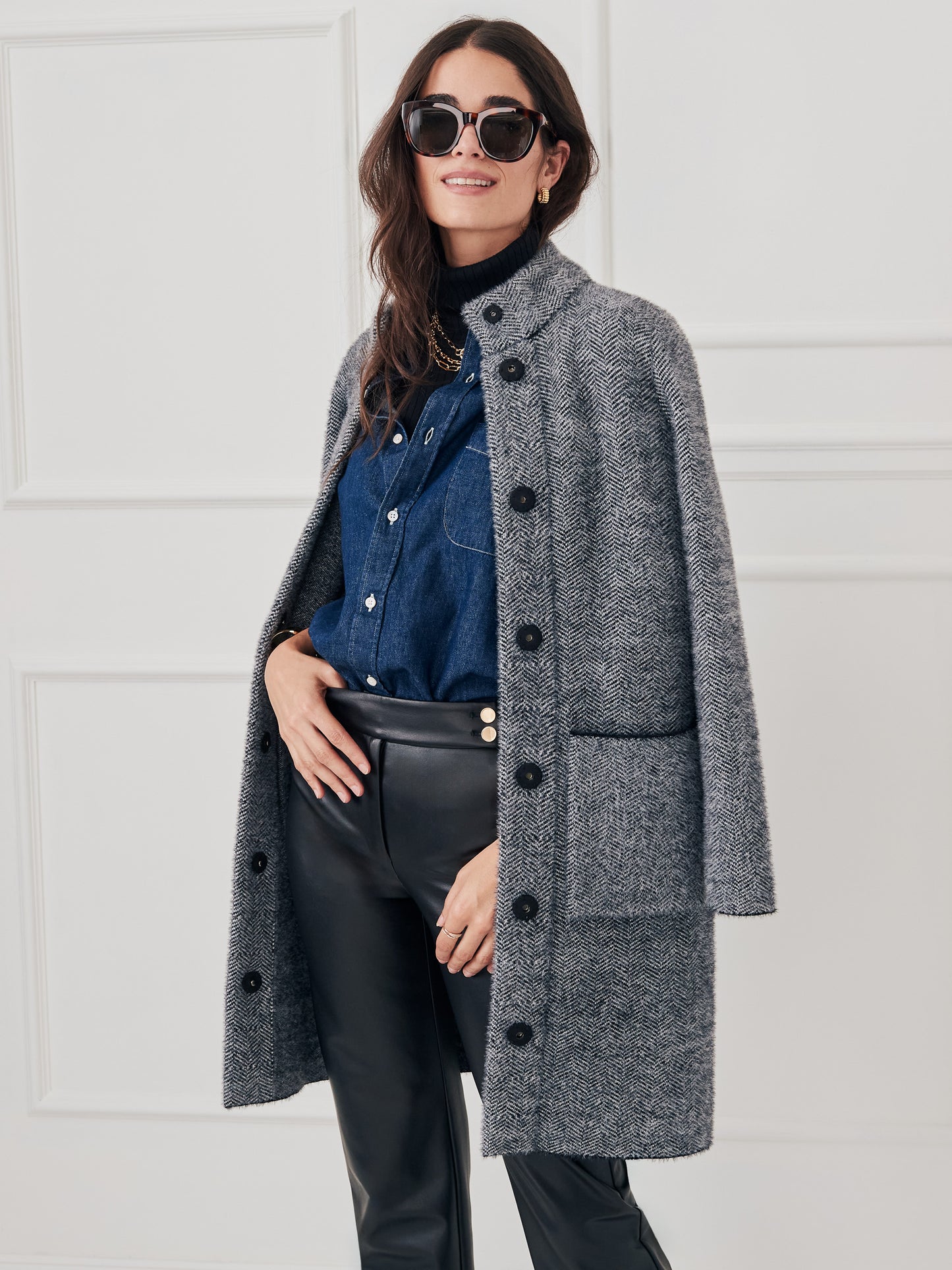 J.McLaughlin Anisa leather pants in black made with vegan leather.