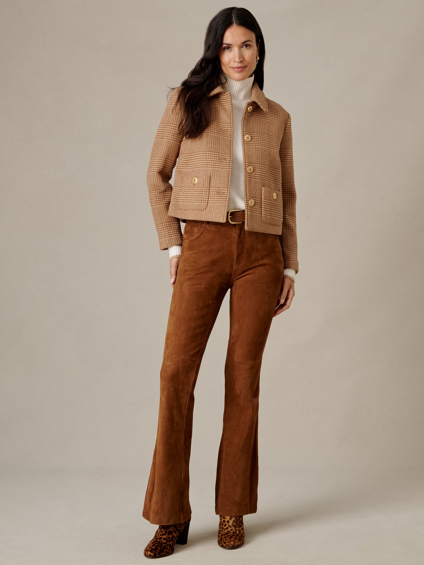 Anne Jacket in Glen Plaid