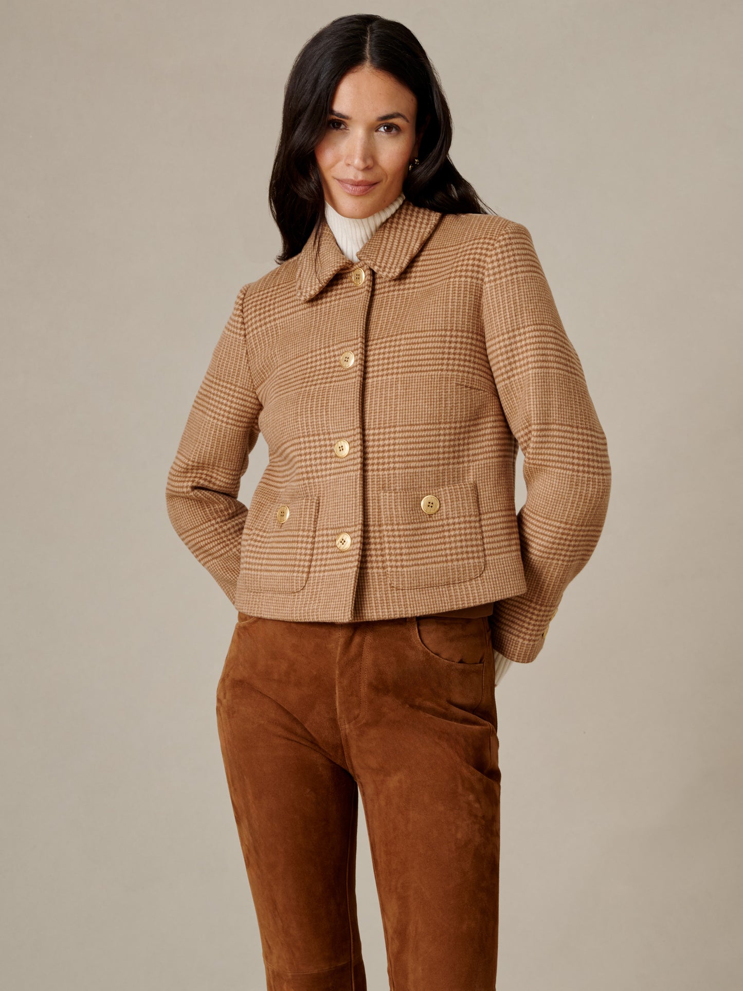 Anne Jacket in Glen Plaid