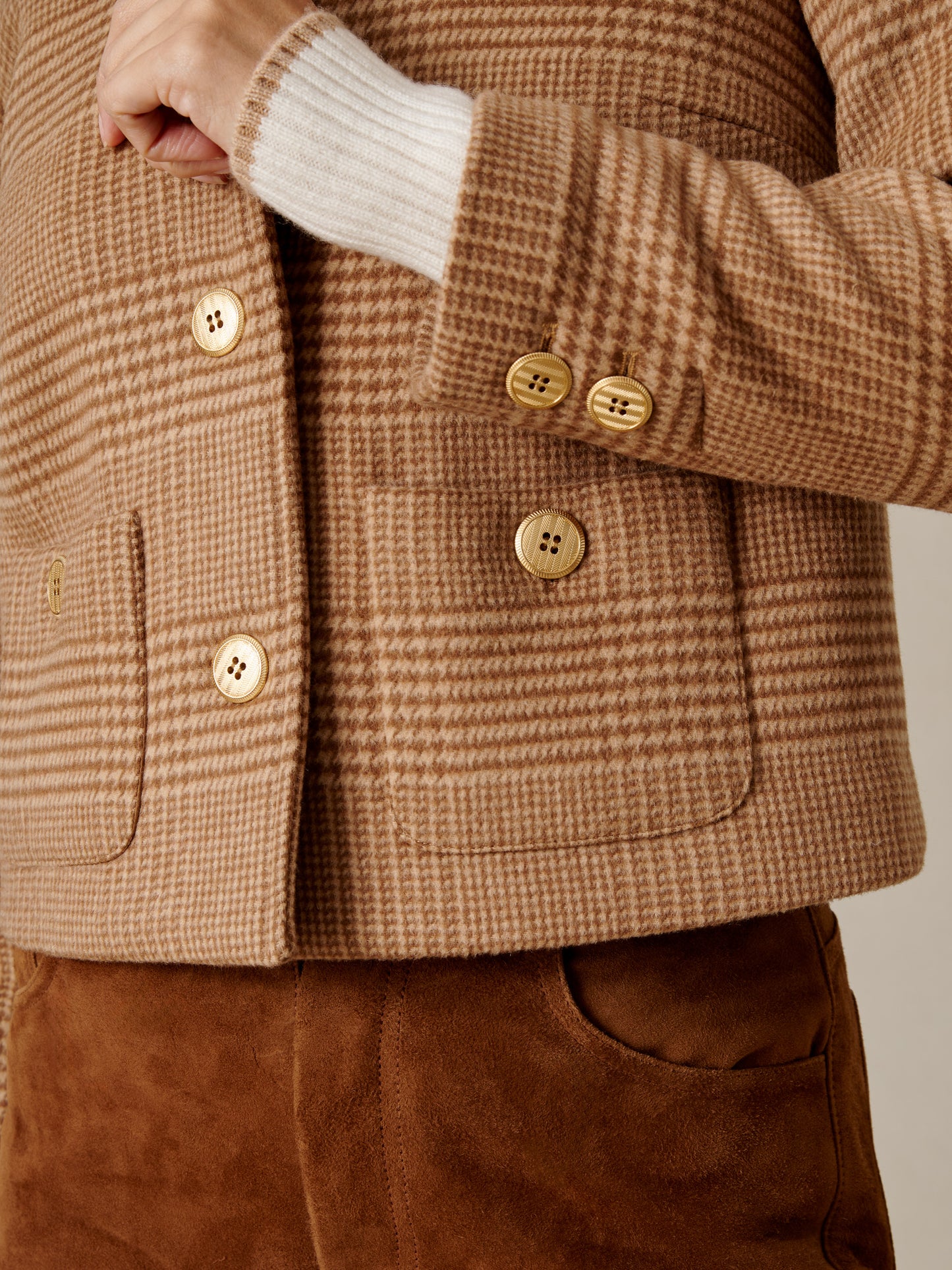 Anne Jacket in Glen Plaid