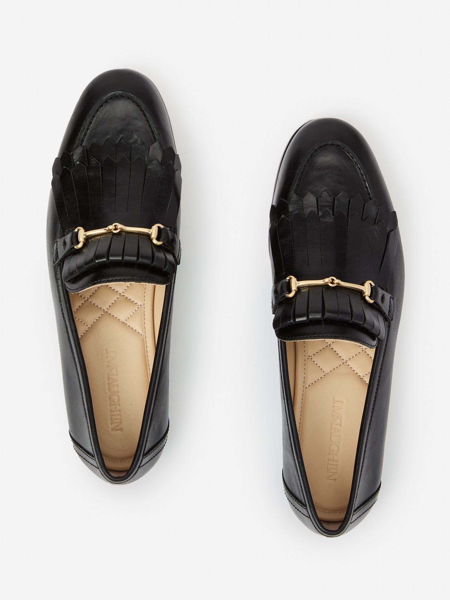 J.McLaughlin Arlie loafers in black made with leather. 