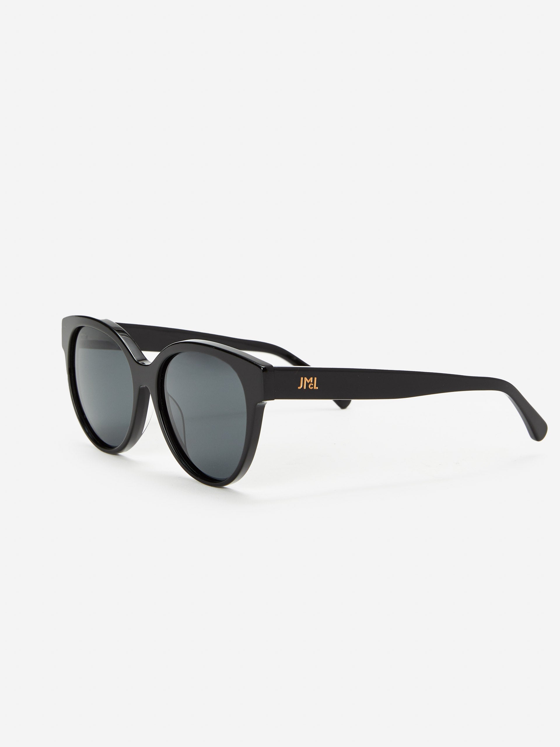 J.McLaughlin Aveleen sunglasses in black/dark purple made with acetate.